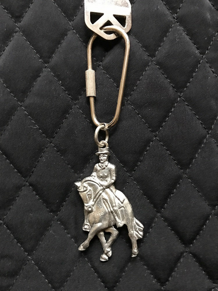 Dressage Horse & Rider Key Ring