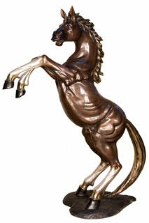 Bronze Rearing Horse Statue - Medium