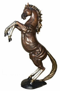 Bronze Rearing Horse Statue - Large