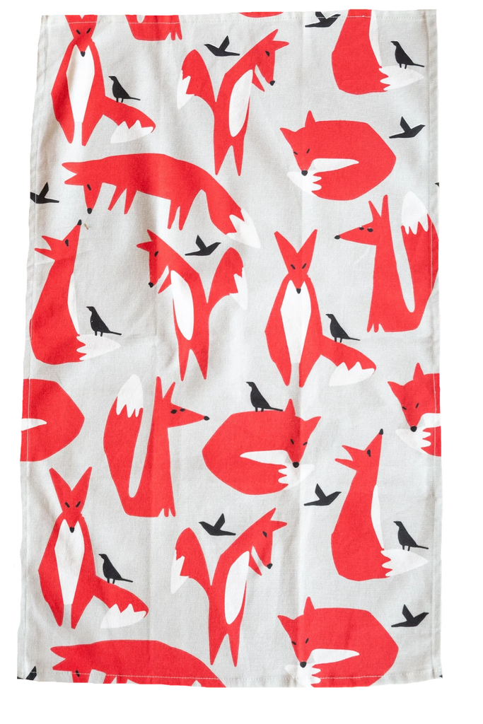 Foxes Tea Towel