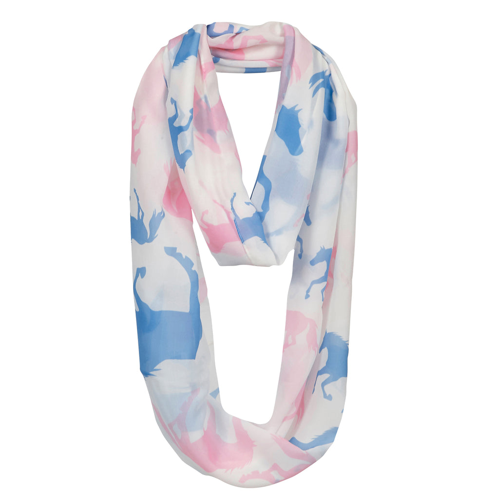 Blue & Pink Infinity Scarf