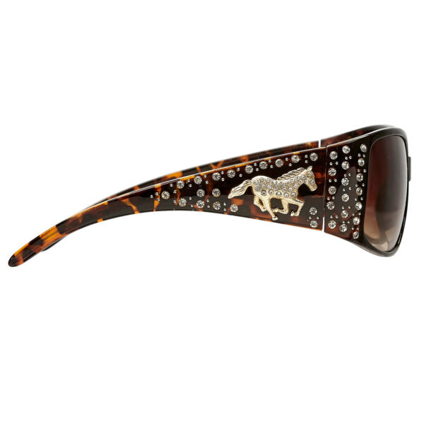 Brown Rhinestone Glasses