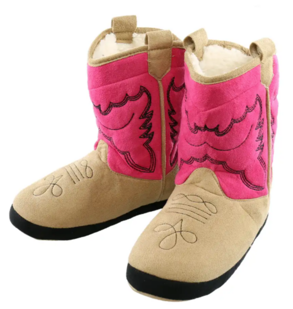 Pink Cowgirl Boot Slipper