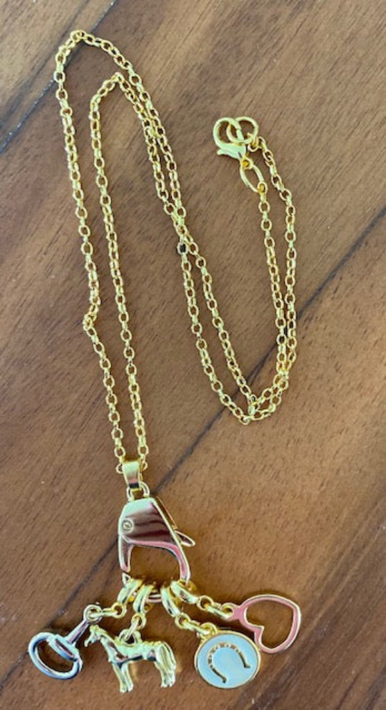 Gold Charm Necklet - Oval