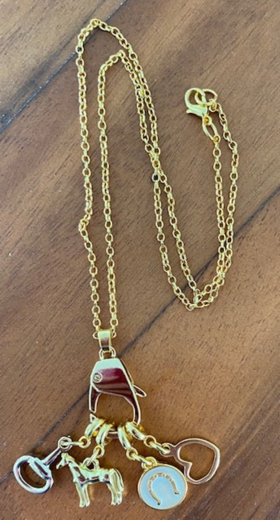 Gold Charm Necklet - Oval