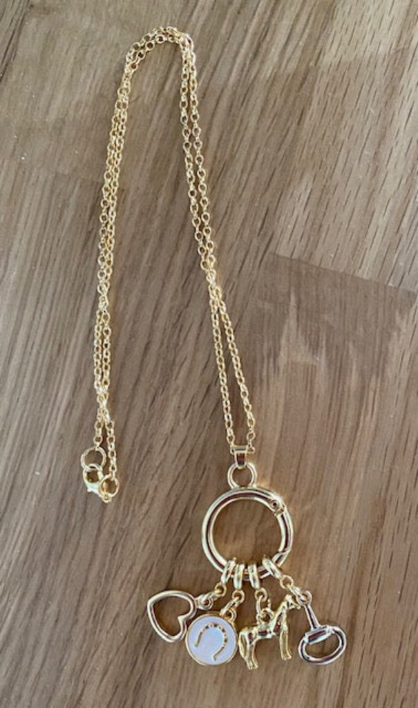 Gold Charm Necklet - Round