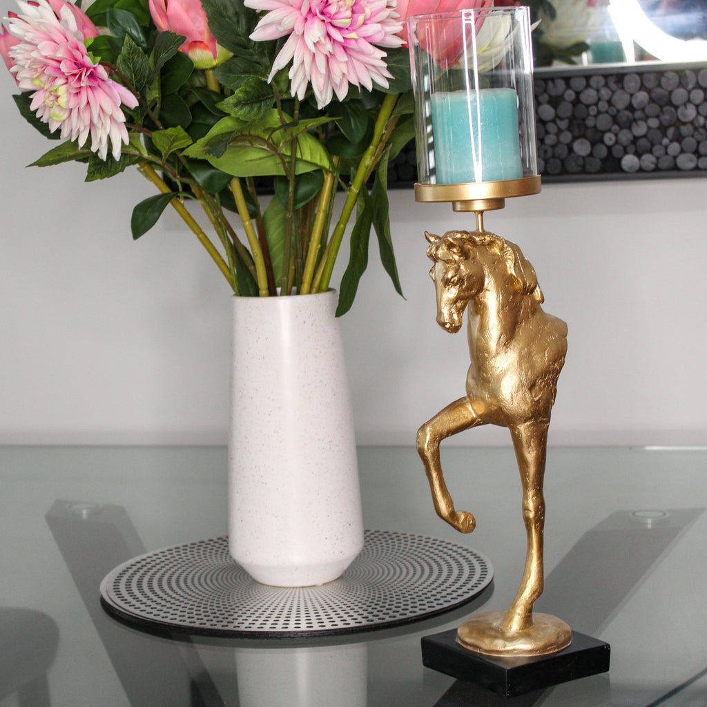 Gold Horse Candle Holder