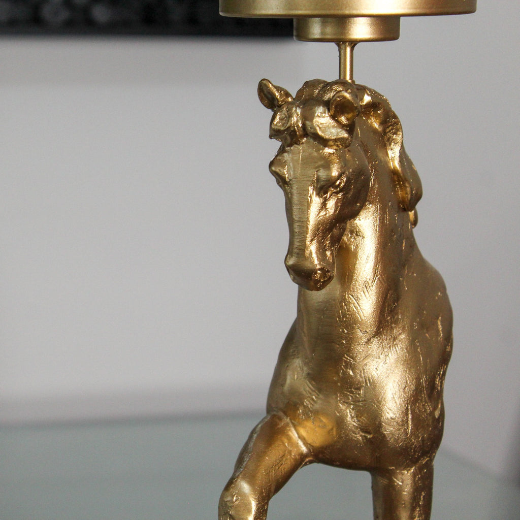 Gold Horse Candle Holder