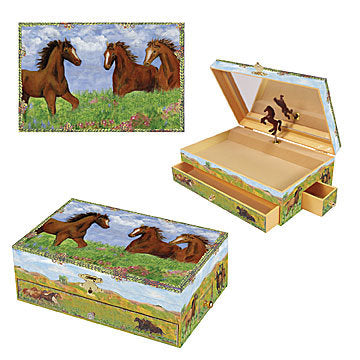 Horse Prairie Music Box