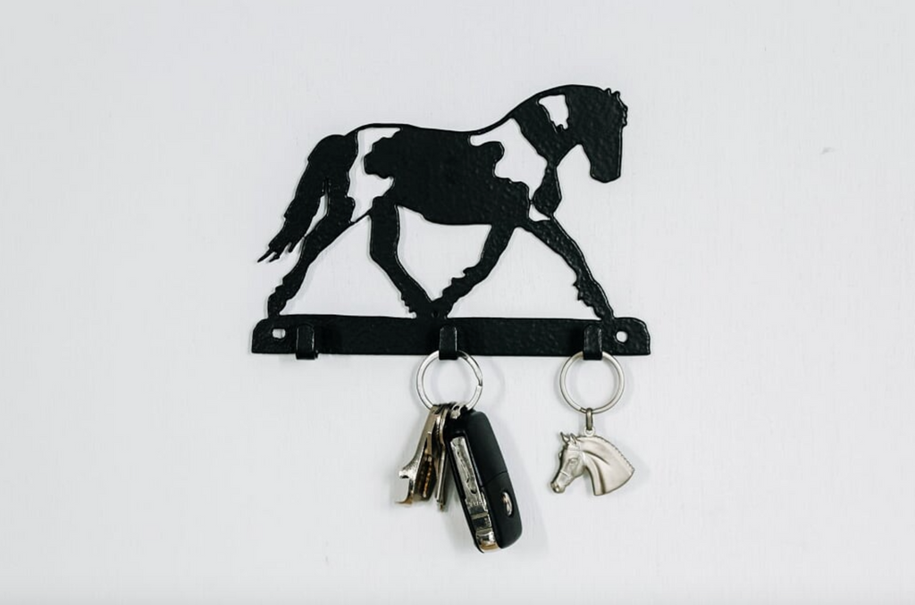 Handsome Is Horse 3 Hook Key Rack