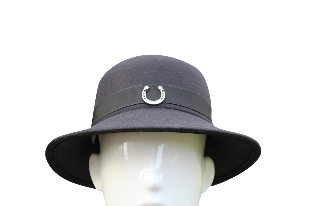 Black Felt Hat With Horseshoe