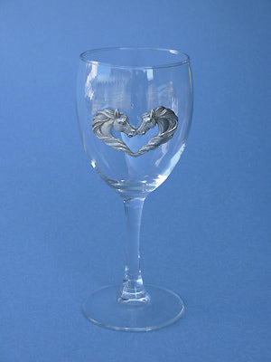 Horse Hearts Wine Glass