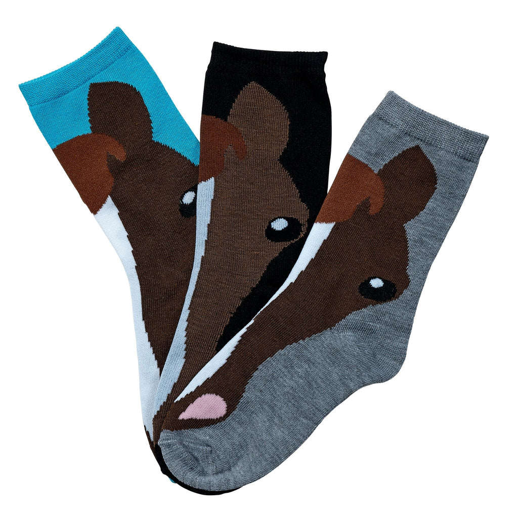Horse Face Ladies Crew Socks