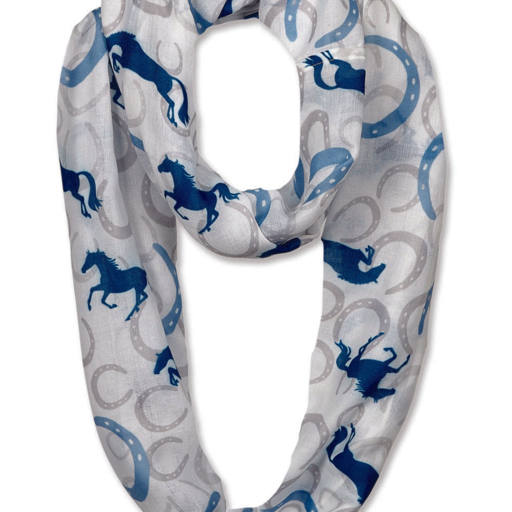 Horse & Horseshoes Infinity Scarf