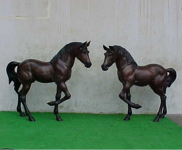 Pair of Foals  Statues