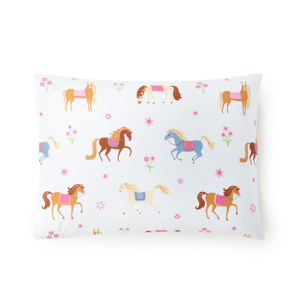 Horses 100% Cotton Hypoallergenic Pillow Case