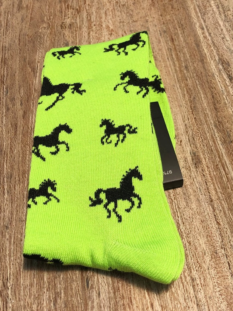 Horses All Over Socks Single Pair