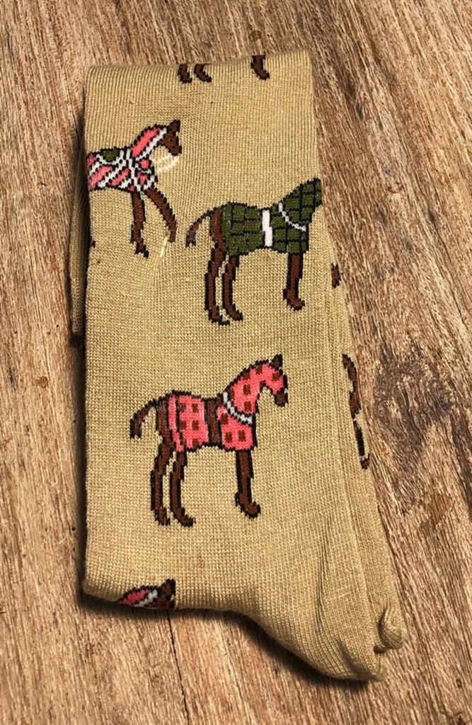 Horses In Blankets Socks Single Pair