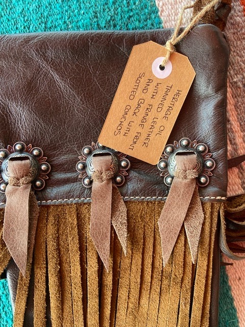 Leather Xmas Stocking - Dark Brown