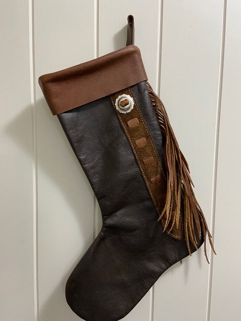 Leather Xmas Stocking - Shotgun Chap