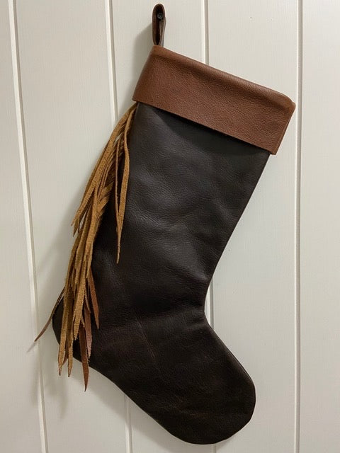 Leather Xmas Stocking - Shotgun Chap