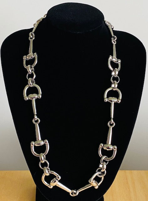 5 Snaffle Bit Necklace - Silver