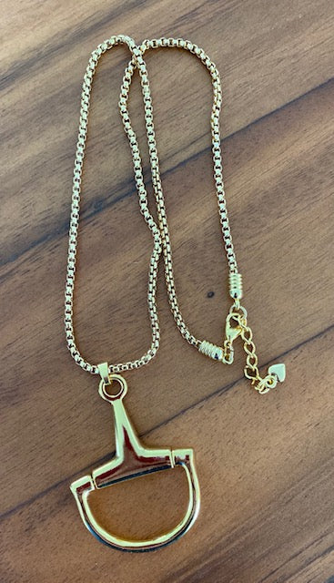 Gold Half Snaffle Necklace