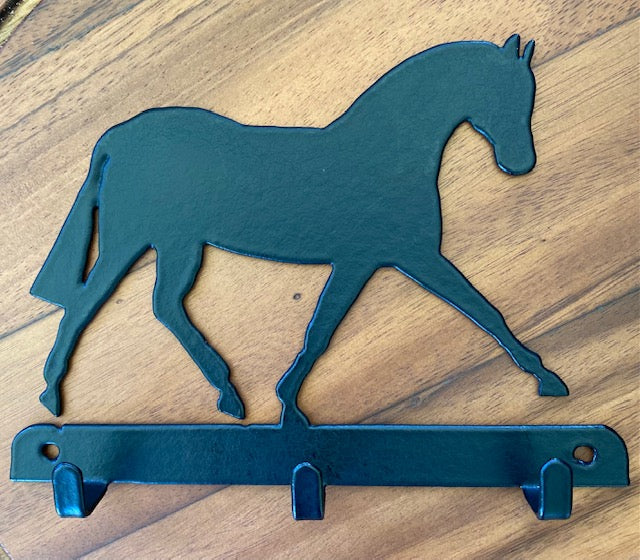 Australian Riding Pony 3 Hook Key Rack - Trotting