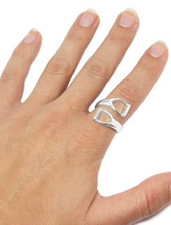 Silver Stirrup  Ring