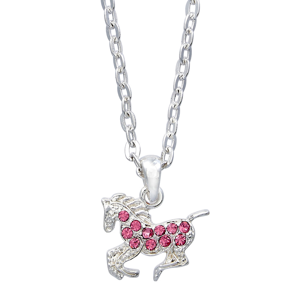 Pink Horse Necklace in Gift Box