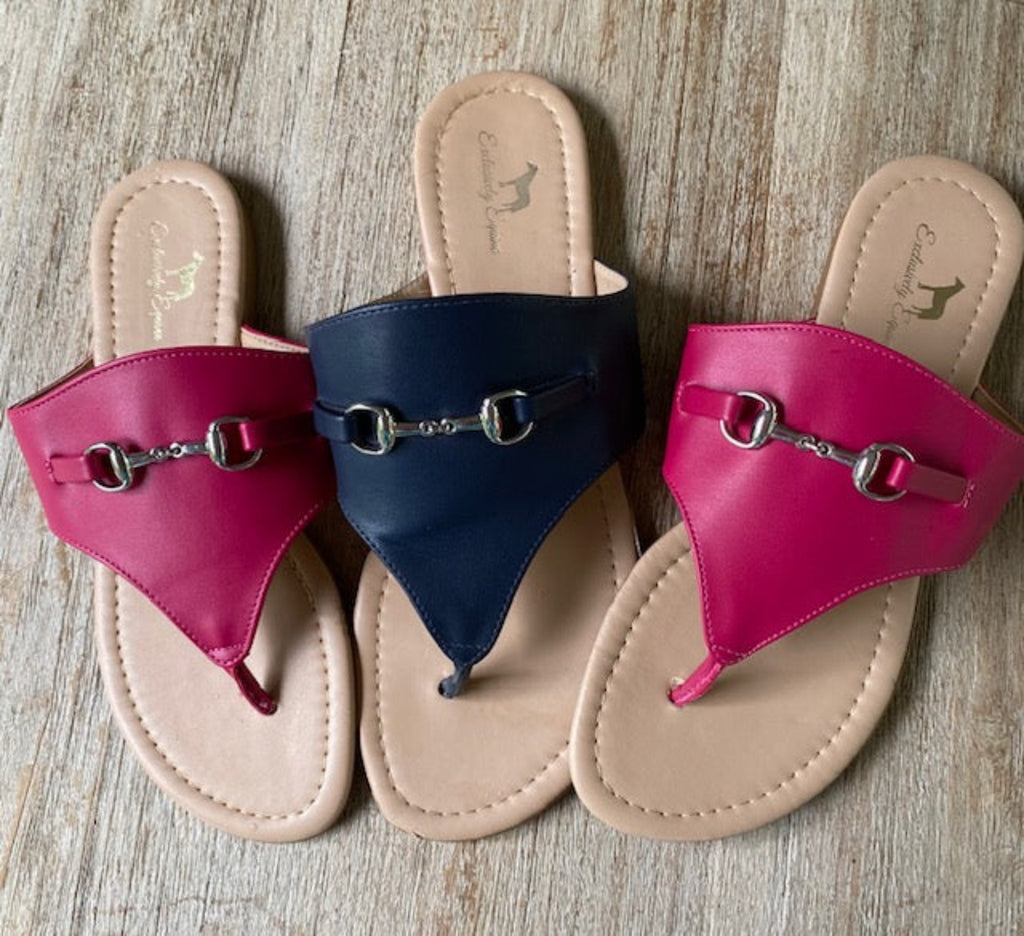 Magenta Snaffle Bit Flip Flop