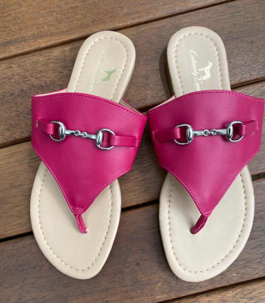Magenta Snaffle Bit Flip Flop