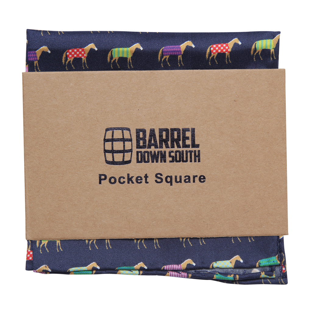 Coloured Horse Pocket Square