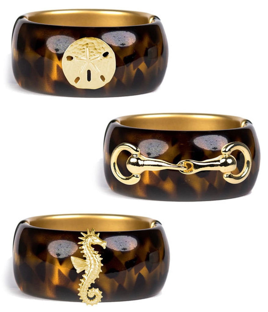 Narrow Snaffle Cuff - Tortoise