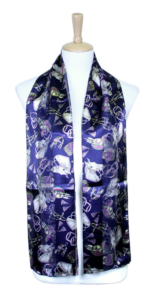 Navy Horse Head Scarf