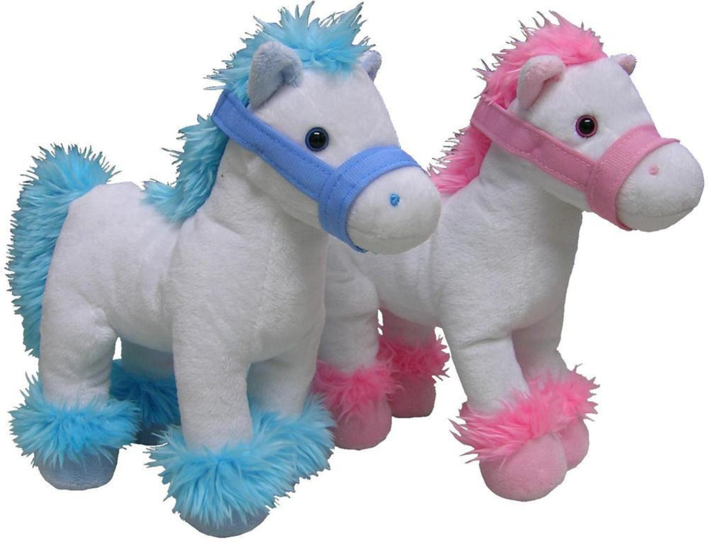 Pink & Blue Horse Soft Toy