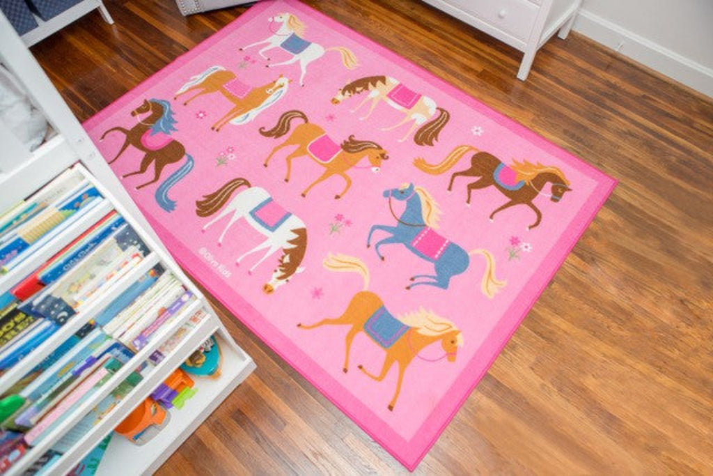 Pink Horses Rug