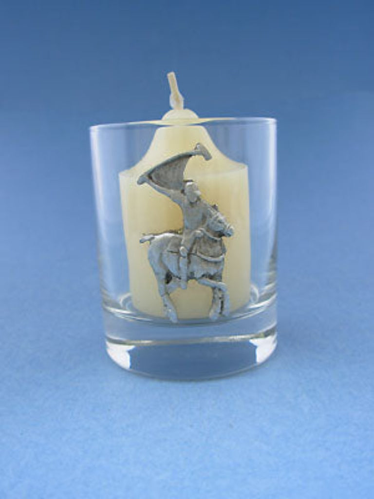 Polo Horse Glass Votive Holder