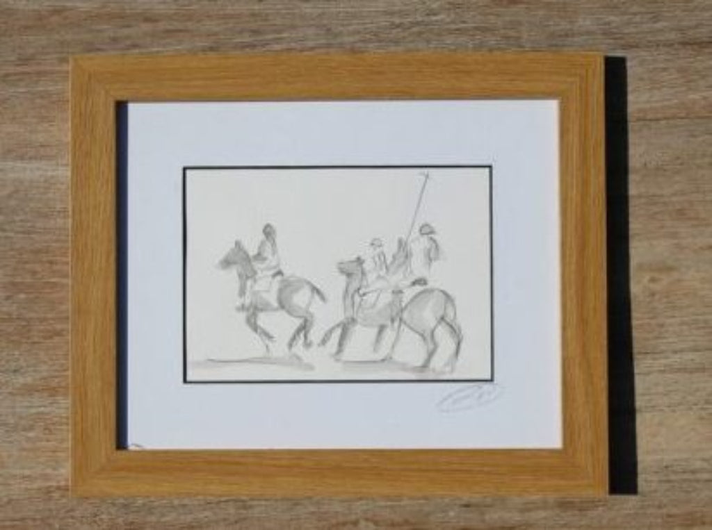 Polo Sketch , Framed