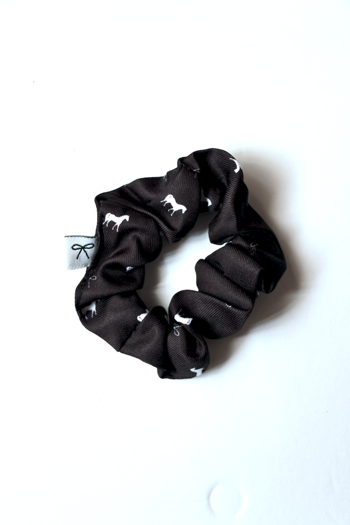 Pony Print  Scrunchie Onyx