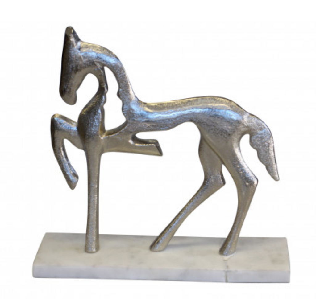 Prancing Art Deco Horse Statue