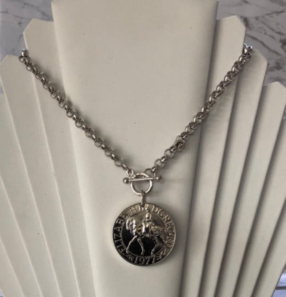 Queen Elizabeth Jubilee Coin Necklace