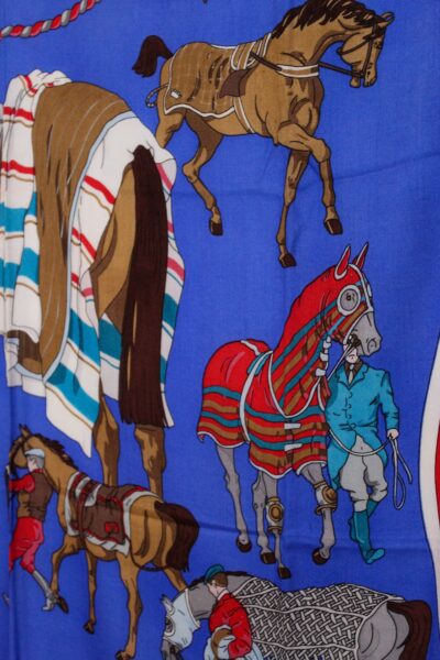 Race Horse Themed Scarf Royal Blue
