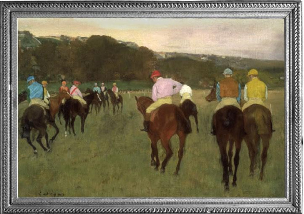 Racehorses at Longchamp Face Mask