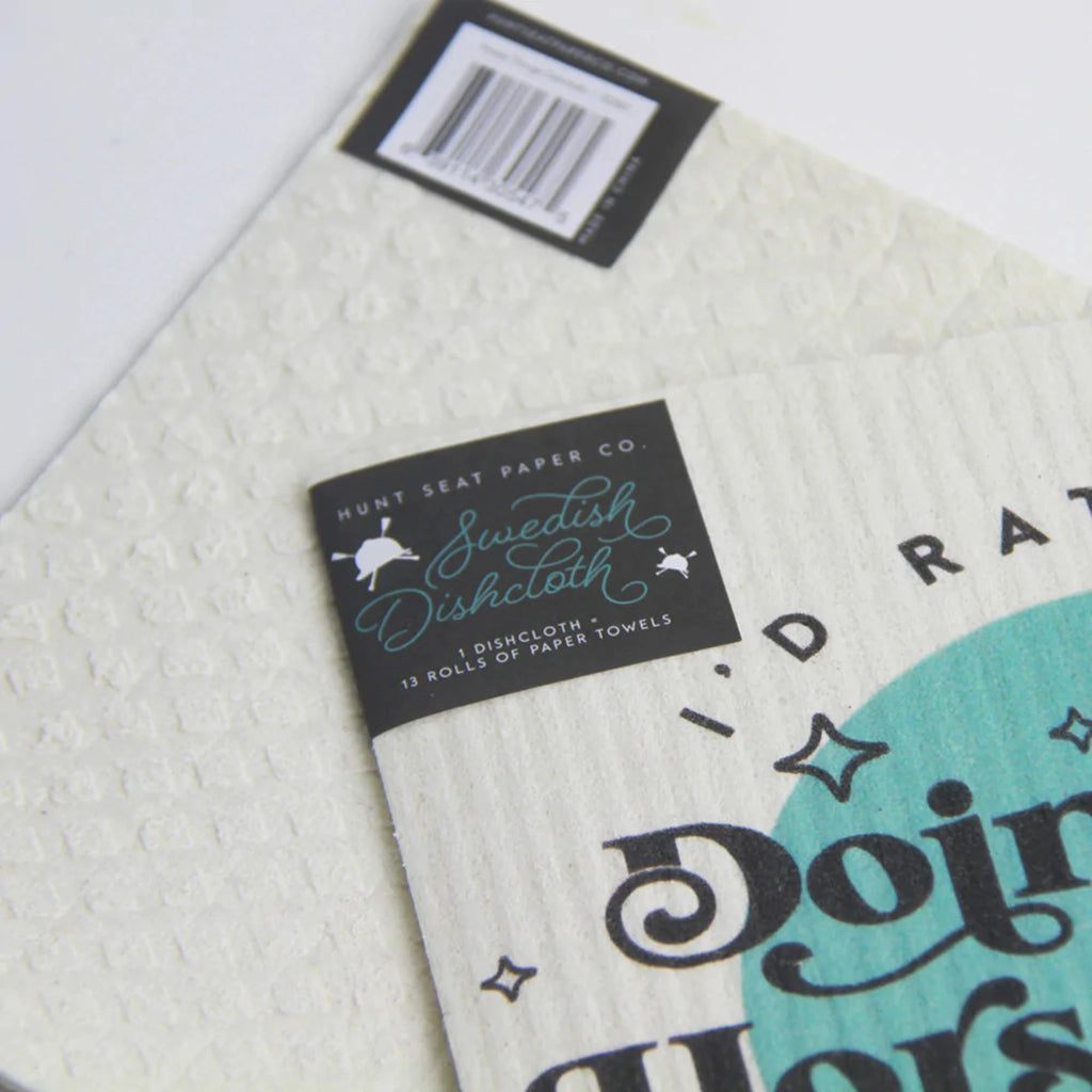 Rather Be Doing Horse Things Swedish Dishcloth