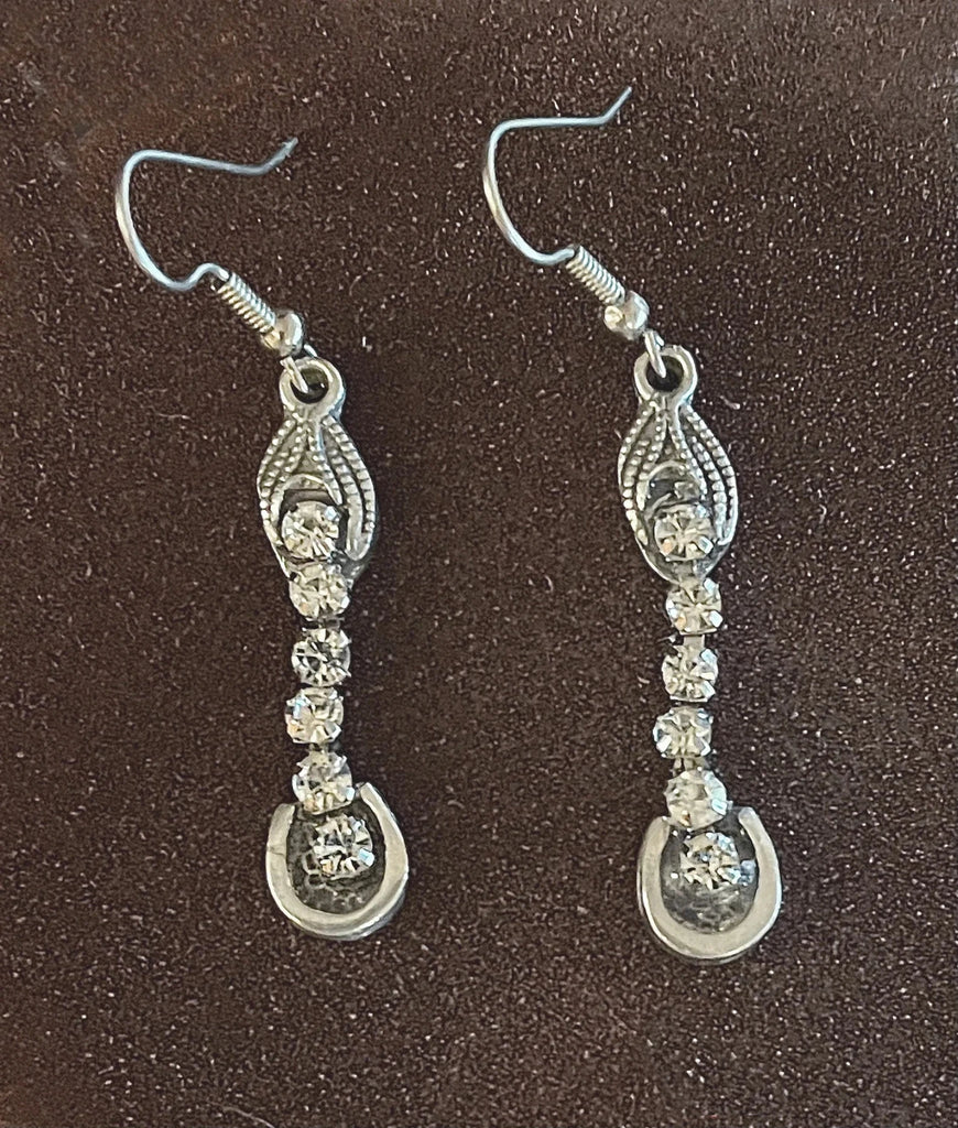 Rope & Rhinestone Horseshoe Earings