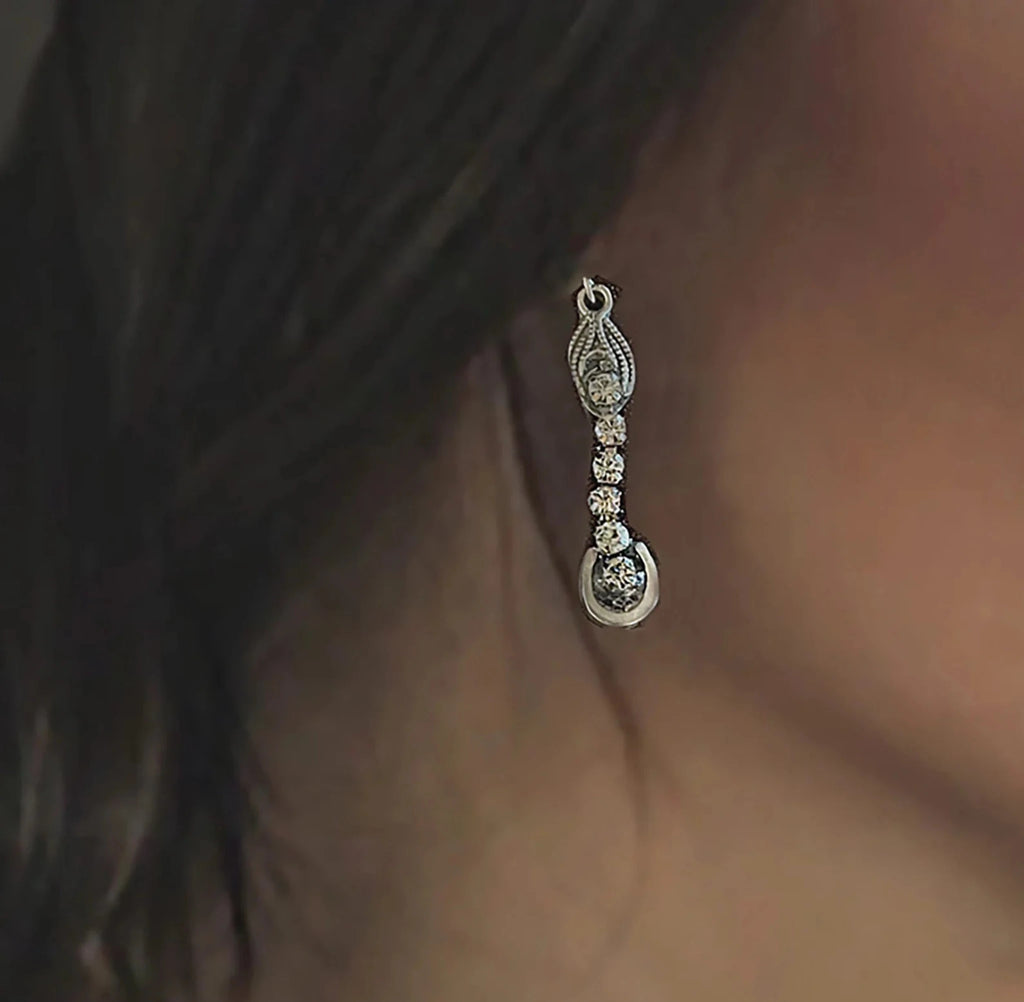 Rope & Rhinestone Horseshoe Earings