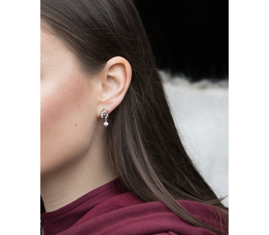 Rose Gold Horseshoe  Earrings