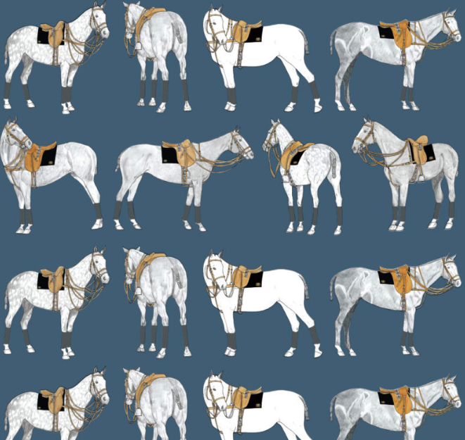 Polo Ponies Fabric & Wallpaper