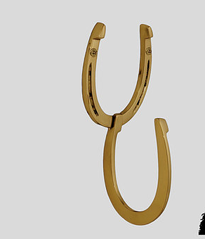 Double Loop Brass Horseshoe Bridle Holder